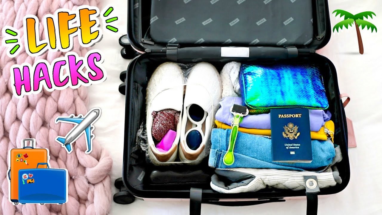 9 Travel Life Hacks + How to Pack for Vacation!!