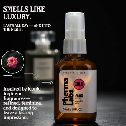 MAX GOLD™ – Pheromone-Infused Perfume for Women | 1 oz