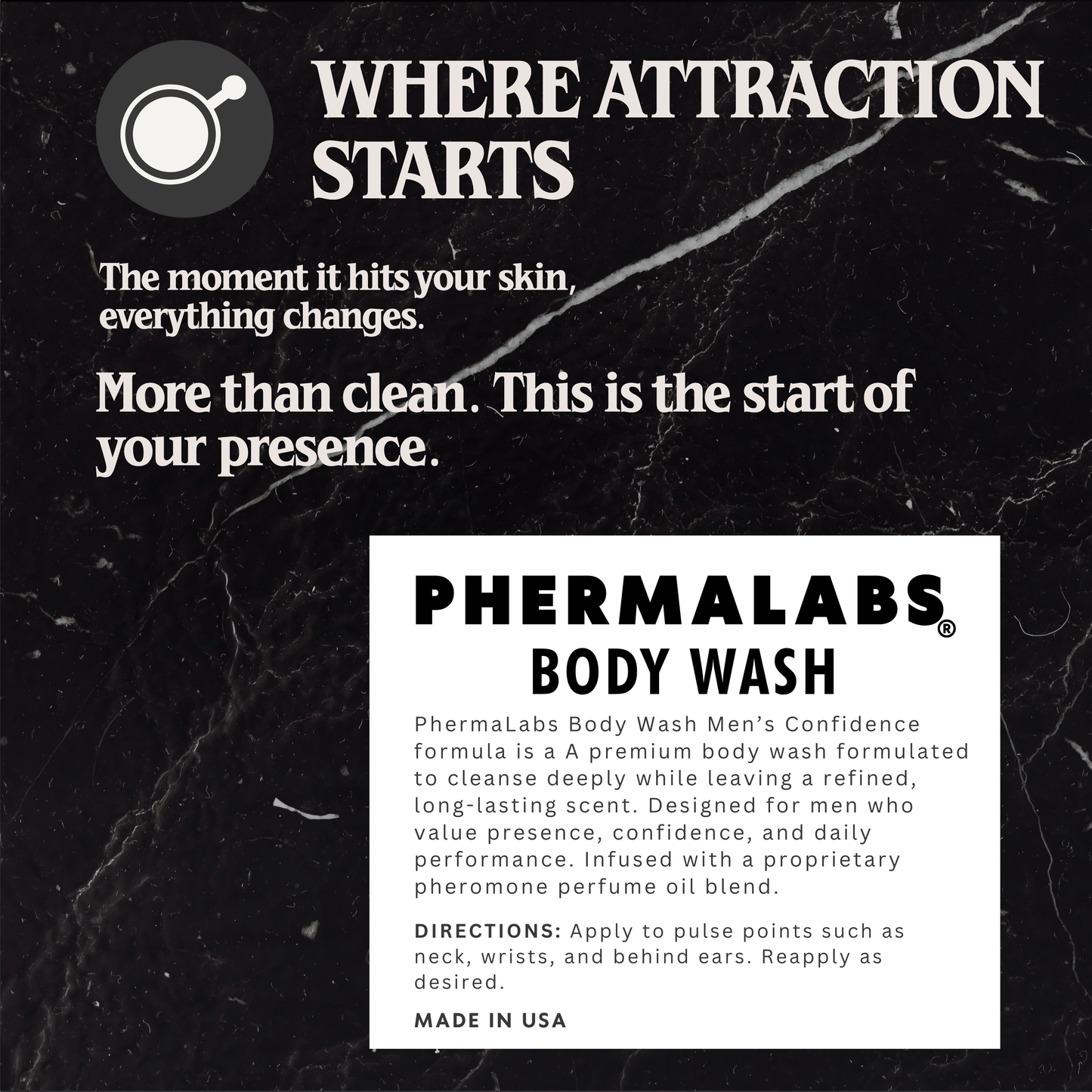 MAX CORE Pheromone Infused Body Wash 8.5 FL OZ