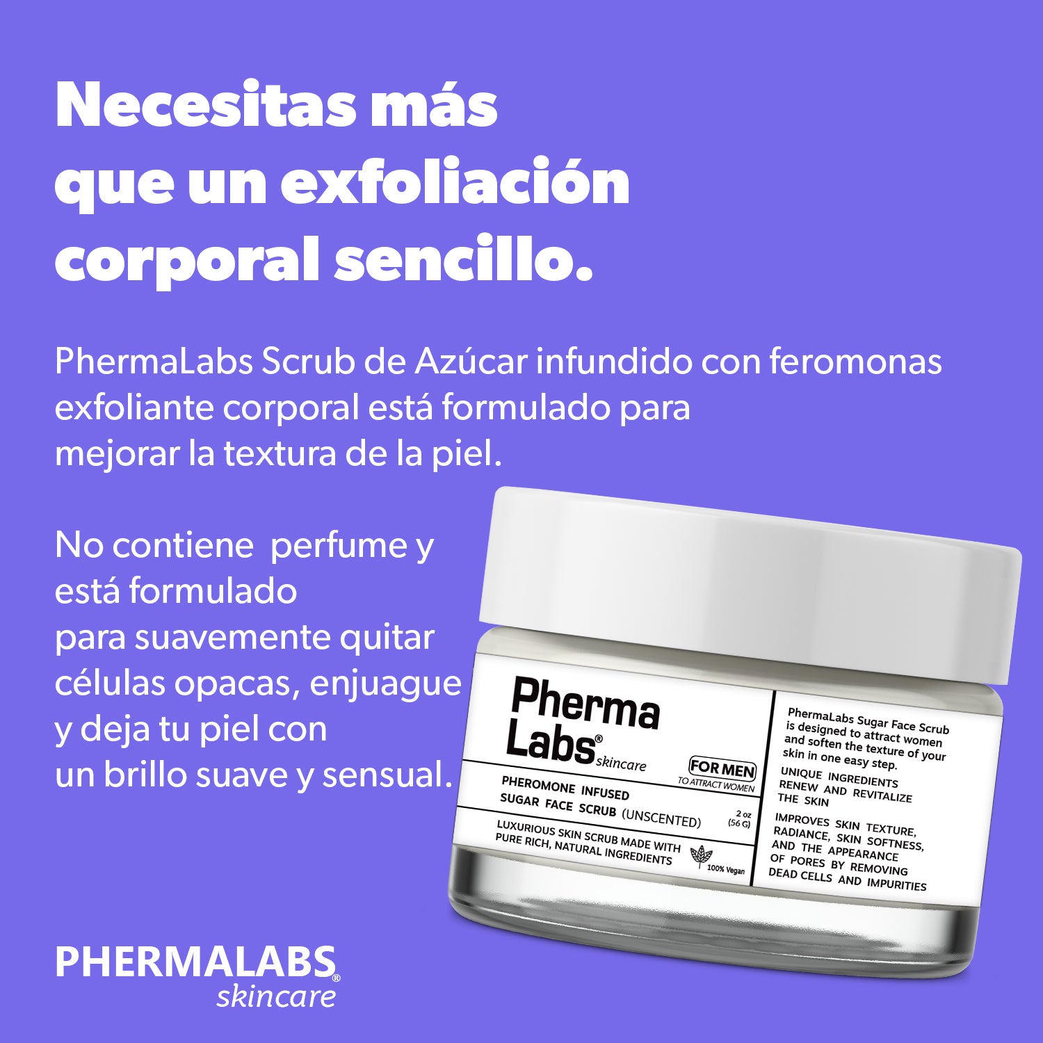 Exfoliante corporal de azúcar con feromonas para Atraer Mujeres